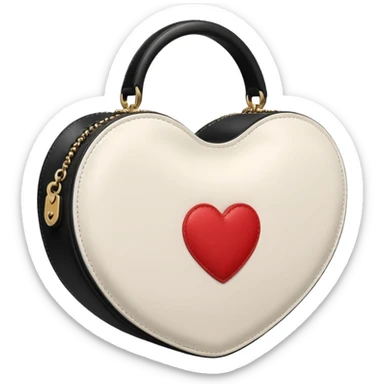 chanel heart shape bag plain white sticker