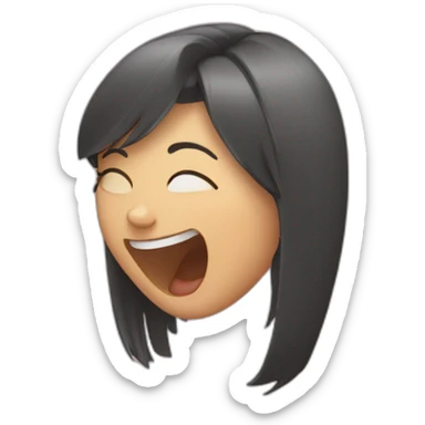 a girl banging her head sticker