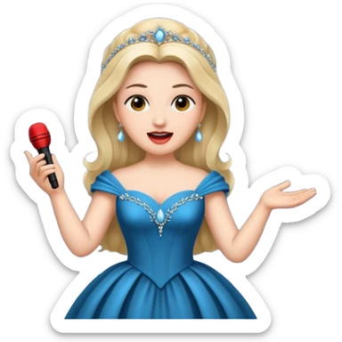 opera singer singing sticker
