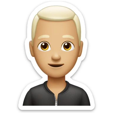 bleached buzz cut sticker