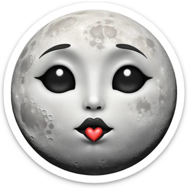 full moon kissing dark moon sticker