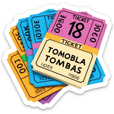 ticket tombola sticker
