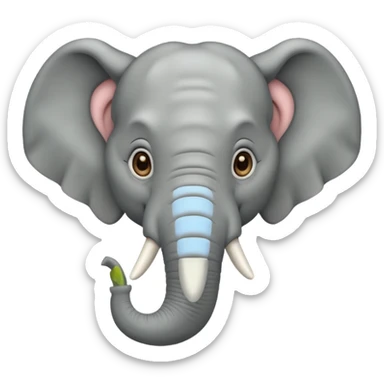 éléphant vu de face sticker