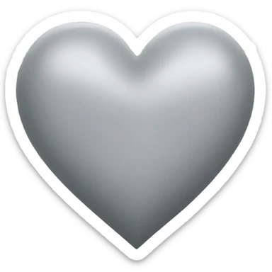 light grey heart sticker