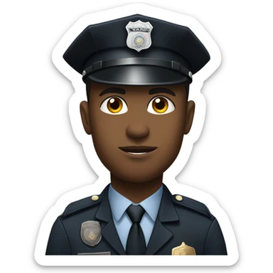 Black cop  sticker