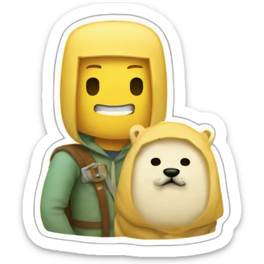 Finn the human and Jake the dog sticker