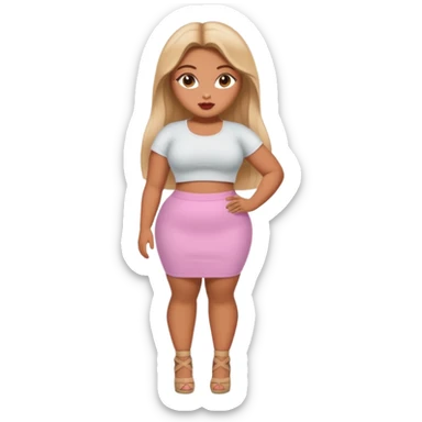 a pretty bratz tan girl who is fat sticker