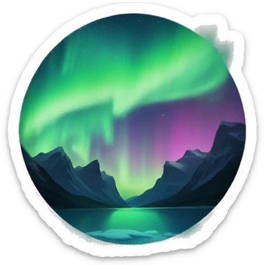 northern lights sticker
