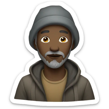 Homeless white skin  sticker