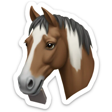 Horse playing poker sticker