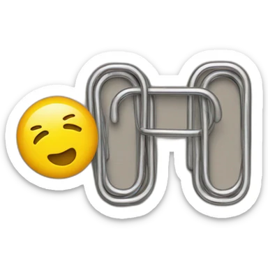 two paper clips sticker