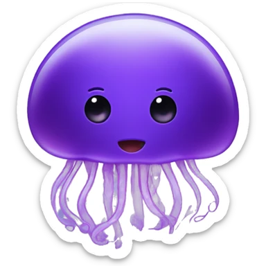 Jellyfish with purple sticker