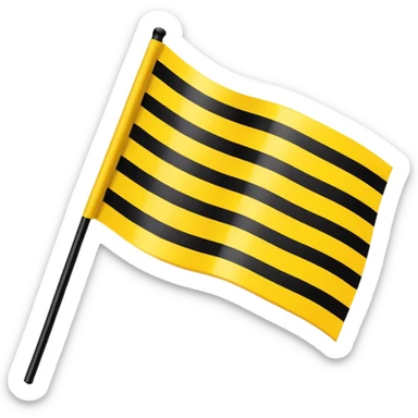 Create 2 yellow lined and 1 black lined flag emoji and put black line between yellow lines sticker
