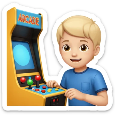 Retro Arcade Kid sticker