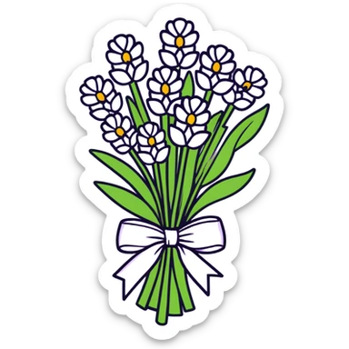 realistic Lavender bouquet sticker