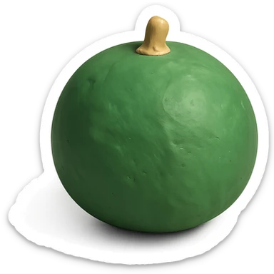 claymation style green grapefruit sticker