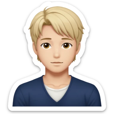 Cute Sexy Handsome Attractive Romantic Shoujo-Anime-style semi-realistic gentleMan   sticker