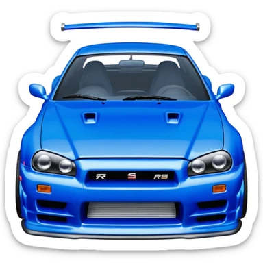 The 1999 Nissan Skyline GT-R R34 is the car used in the movie 2 Fast 2 Furious.   sticker