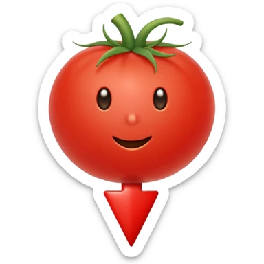tomato cursor with a pointer sticker