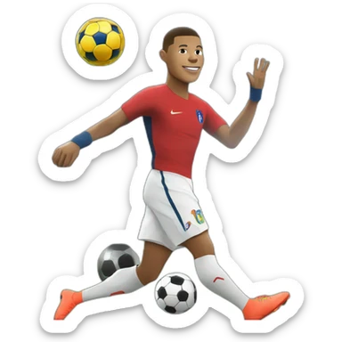 Mbappé qui sert la main de Ronaldo sticker