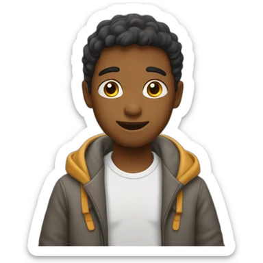 Garçon qui  fait un coucou sticker