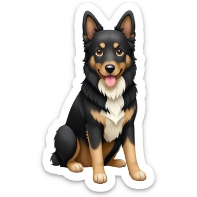 Black Lab, bordercollie, German Shepherd mix sticker