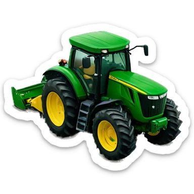 John deer tractor in a field sticker