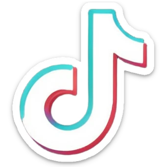 Tiktok logo without background black color sticker
