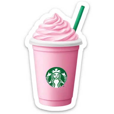 Preppy pink Starbucks drink  sticker