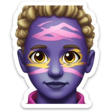 Jojo swim in karma face paint sticker