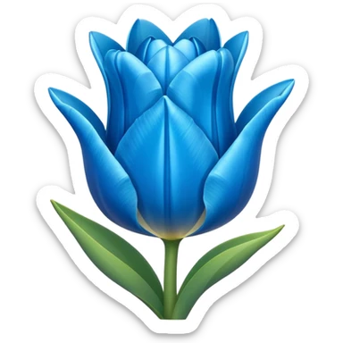 Emoji de un tulipán azul sticker