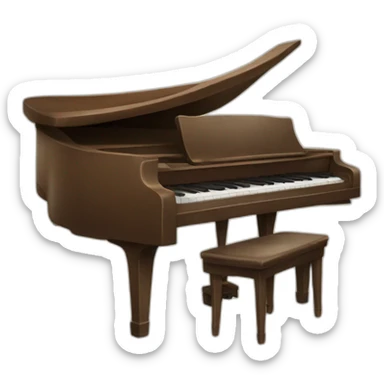 Piano et tortu sticker