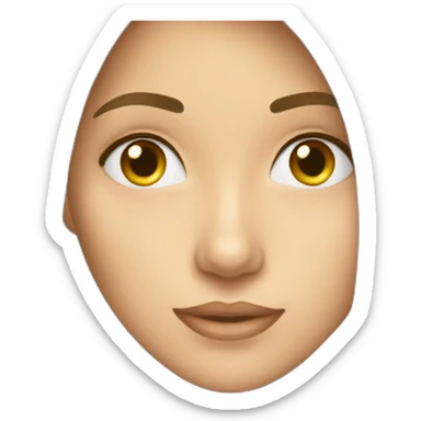 Mujer pelo rubio largo, cara ovalada y ojos grises sticker