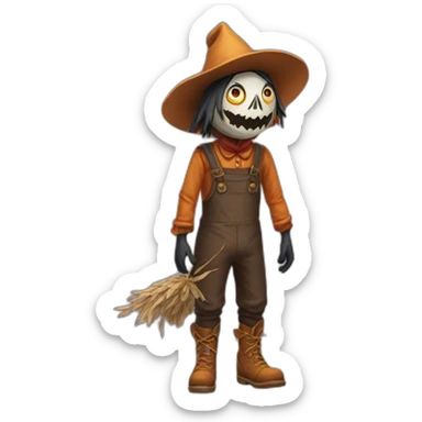 Scare crow full body sticker