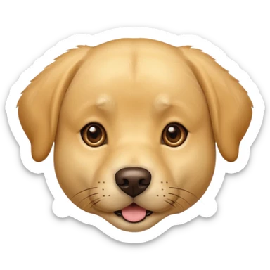 Labrador  dog emoji  face sticker