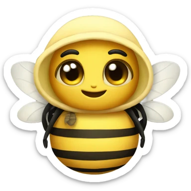 Cozy bumble bee sticker