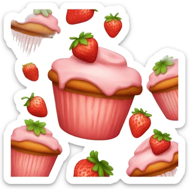 Strawberry muffins  sticker