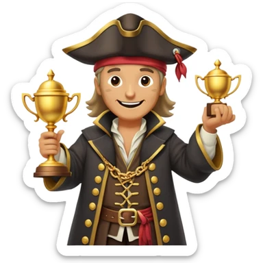 pirate wizard winning a trophy sticker