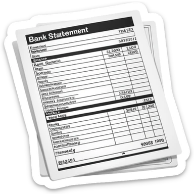 Upload bank statement sticker