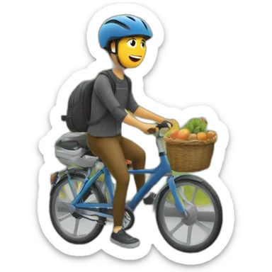 Personne sur un vélo qui cabre sticker