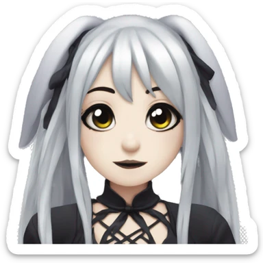 goth bunny girl anime sticker