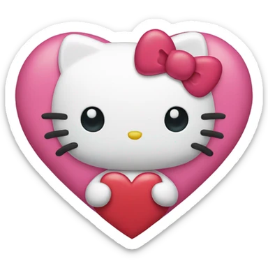 hello kitty heart sticker