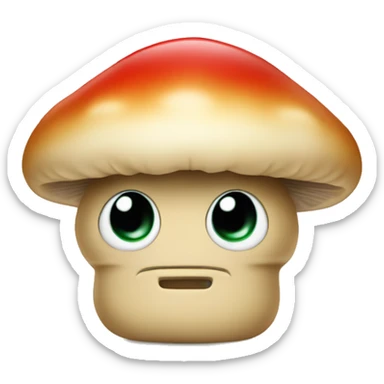 Mushroom holding applesauce  sticker