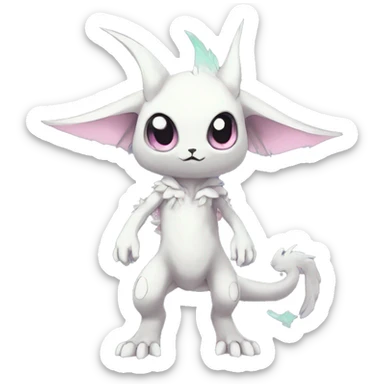 cute cool edgy ethereal alien punk Digimon-Fakemon-animal full body sticker