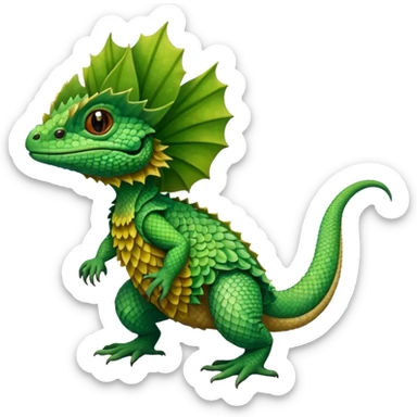 frilled lizard sticker