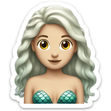 caucasian mermaid sticker