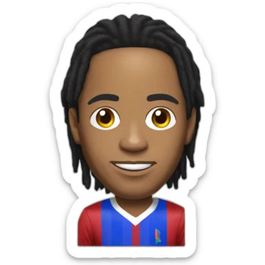 ronaldinho realistic football player sticker