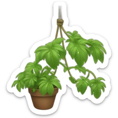 Hanging plant sticker