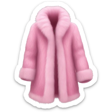 Luxurious Pink fur coat sticker