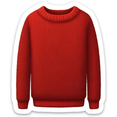 long sleeve red sweater piece of clothing sticker